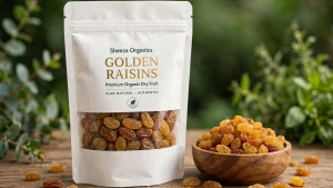 golden_raisins_packaging Organic Raisins (Kishmish) (کشمش)