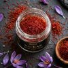 saffron_flat_lay_editorial ZAFRAN KASHMIRI SAFFRON (زعفران)