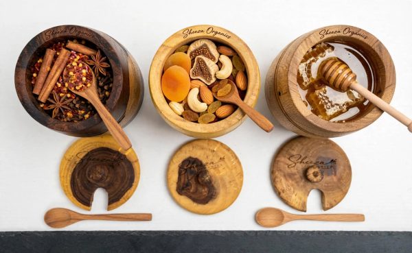Wooden Barrel Storage Jars (لکڑی کا برتن)