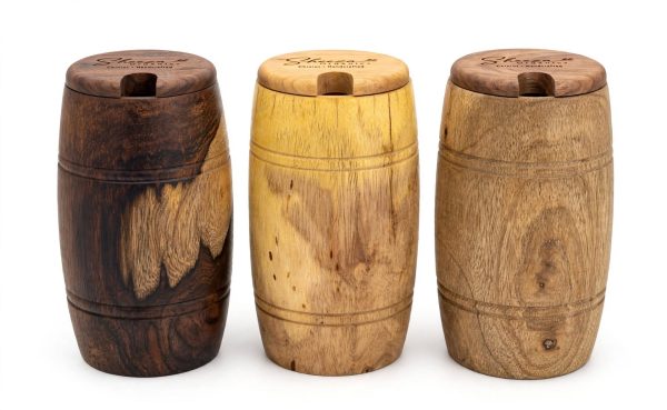 Wooden Barrel Storage Jars (لکڑی کا برتن)